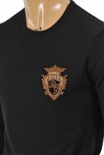 DOLCE & GABBANA men's sweater with patch logo appliquÃ© 254