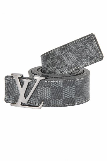 LOUIS VUITTON leather belt with silver buckle 77 - Click Image to Close