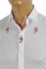 GUCCI Men's Dress Shirt Embroidered with Snakes #372