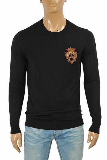 DOLCE & GABBANA men's sweater with patch logo appliquÃ© 254 - Click Image to Close