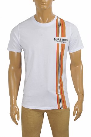 BURBERRY Men's Cotton T-Shirt With Front Logo Print 287