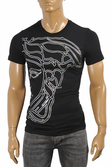 VERSACE Men's T-shirt with front Medusa print #109 - Click Image to Close
