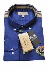 BURBERRY men's cotton dress shirt with embroidery 260