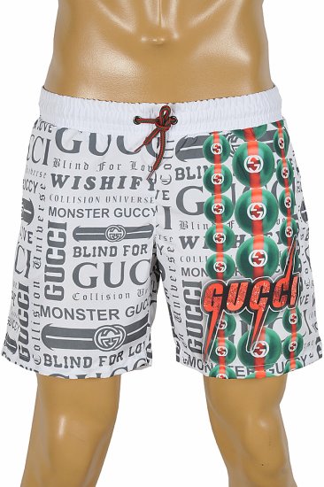 GUCCI logo print swim shorts for men 100 - Click Image to Close