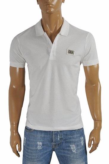 DOLCE & GABBANA men's polo shirt with front logo appliquÃ© 469