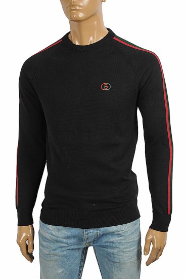 GUCCI Men's Sweater with red and green stripes 121 - Click Image to Close