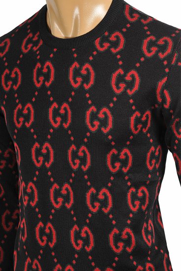 gucci sweater black and red