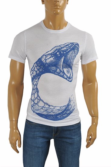 GUCCI Snake print cotton T-Shirt #239 - Click Image to Close