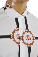 GUCCI men's dress shirt with logo print 408