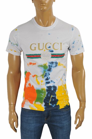 GUCCI cotton T-shirt with multicolor print #232 - Click Image to Close