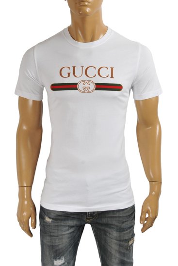 GUCCI men T-shirt with front logo print 318 - Click Image to Close