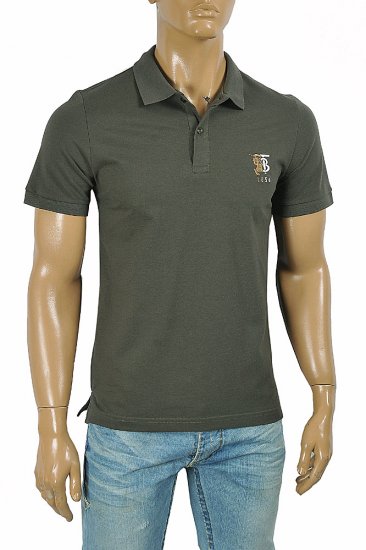 BURBERRY men's polo shirt with Front embroidery 290 - Click Image to Close