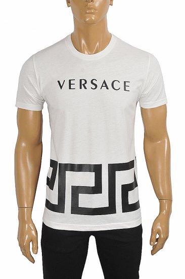 VERSACE men's t-shirt with front logo print 122 - Click Image to Close