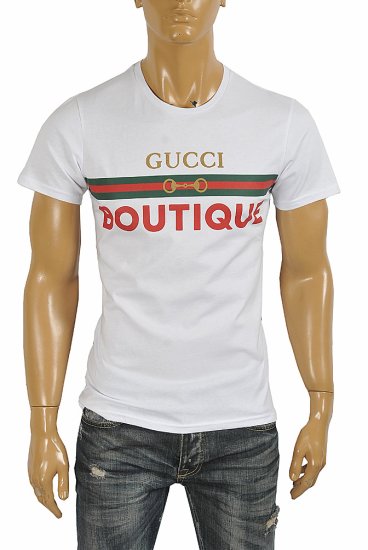 GUCCI Men's Boutique print T-shirt 299 - Click Image to Close