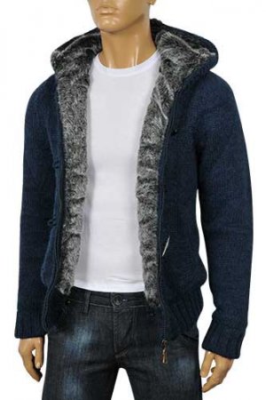 DOLCE & GABBANA Men's Knit Hooded Warm Jacket #359