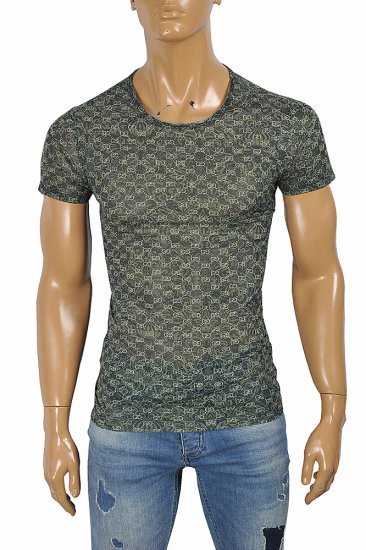 GUCCI cotton T-shirt with signature GG print 278 - Click Image to Close