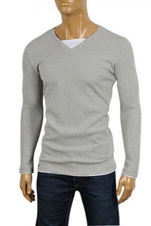 EMPORIO ARMANI Men's Cotton Long Sleeve Shirt #214