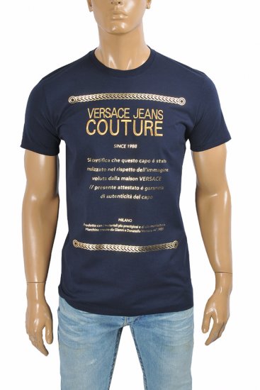 VERSACE men's t-shirt with front embroidery logo 112 - Click Image to Close