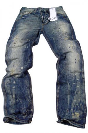DOLCE & GABBANA Mens Washed Jeans #152