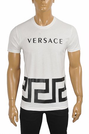 VERSACE men's t-shirt with front logo print 122