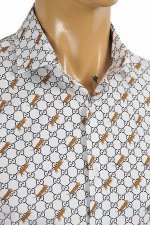 GUCCI GG tiger men's dress shirt 410