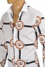 GUCCI men's dress shirt with logo print 408