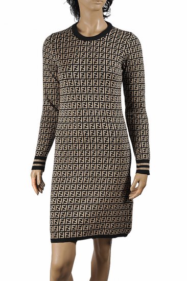 FENDI soft knitted long sleeve dress 35 - Click Image to Close