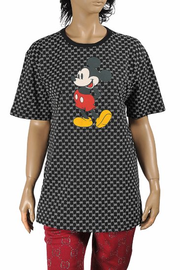 DISNEY x GUCCI women's T-shirt with front Mickey Mouse print 2 - Click Image to Close