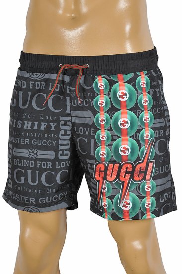 GUCCI logo print swim shorts for men 101 - Click Image to Close