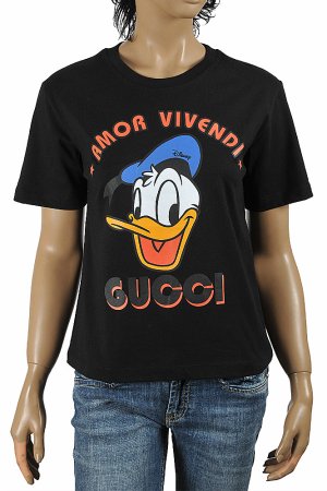 Disney x Gucci Donald Duck T-shirt, women's, cotton 305
