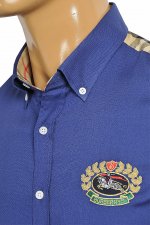 BURBERRY men's cotton dress shirt with embroidery 260