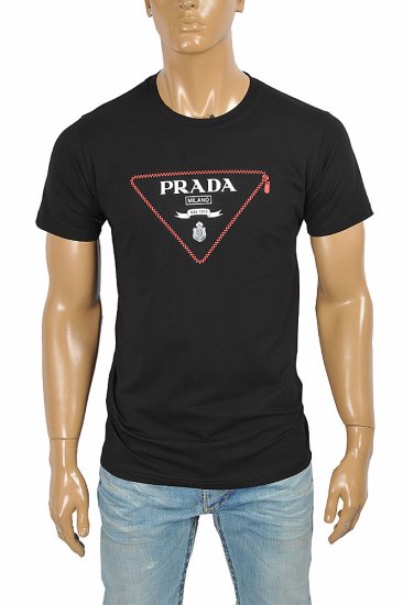 PRADA Men's t-shirt with front logo print 116 - Click Image to Close