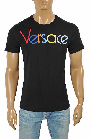 VERSACE men's t-shirt with front embroidery 125 - Click Image to Close
