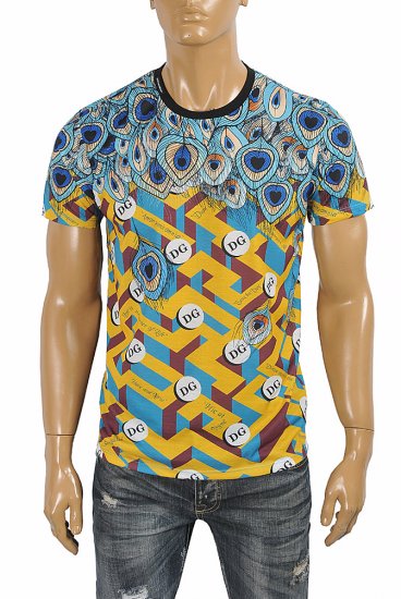 DOLCE & GABBANA men's t-shirt with multiple print 267 - Click Image to Close