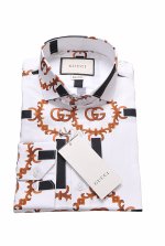 GUCCI men's dress shirt with logo print 408
