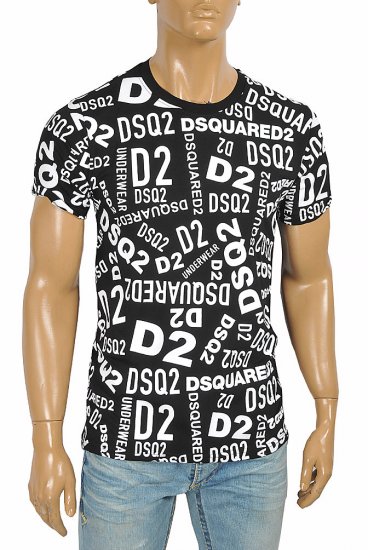 DSQUARED2 Men's logo sticker print t-shirt 15 - Click Image to Close