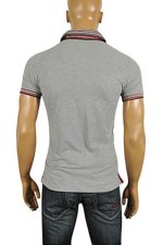 GUCCI Men's Cotton Polo Shirt In Gray #321