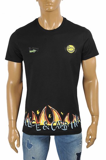 DOLCE & GABBANA men's t-shirt with front print 268 - Click Image to Close