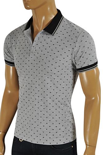 This ARMANI JEANS Men's Polo Shirt in gray color. Each piece of - Click Image to Close
