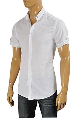EMPORIO ARMANI Men's Short Sleeve Shirt #252 - Click Image to Close