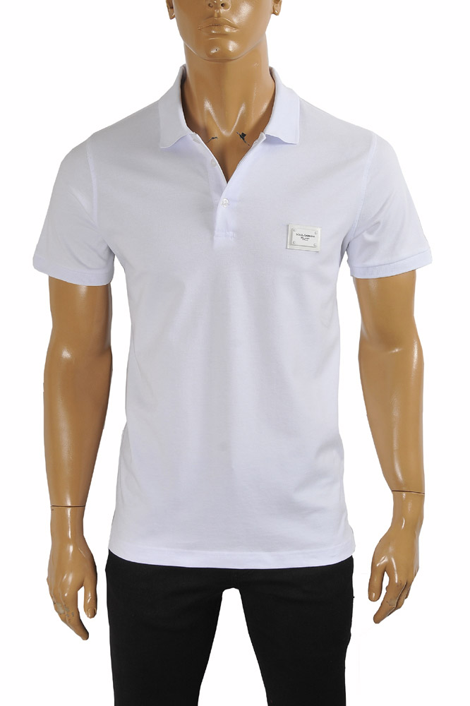 DOLCE & GABBANA men's polo shirt with front logo appliqué 476