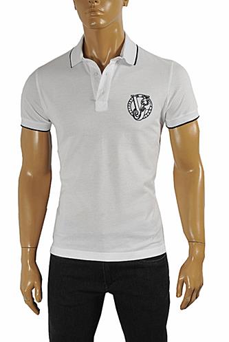 VERSACE JEANS men's polo shirt with front embroidery #173 - Click Image to Close