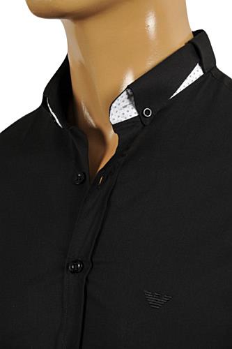 armani black dress shirt