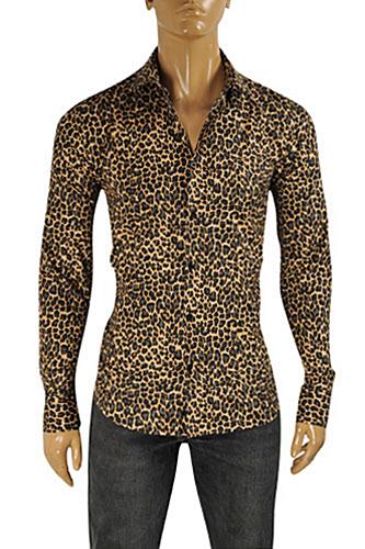 mens leopard dress shirt