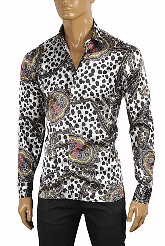 ROBERTO CAVALLI Slim Fit Men's Dress Shirt #369 - Click Image to Close