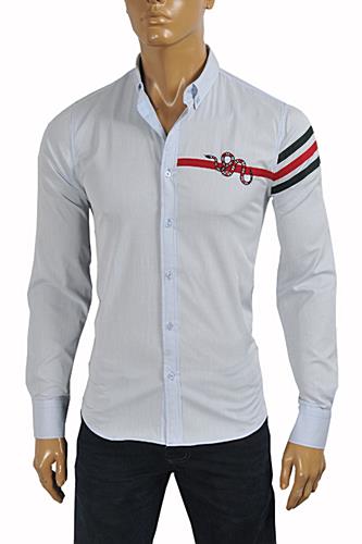 GUCCI Men's Dress Shirt in Light Blue #363 - Click Image to Close