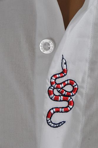 Men's Shirt Embroidered with Snakes #372