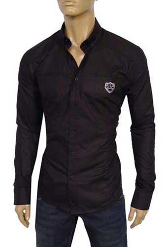 VERSACE Men's Fitted Dress Shirt #120 - Click Image to Close