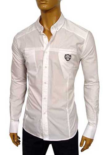 VERSACE Men's Fitted Dress Shirt #121 - Click Image to Close