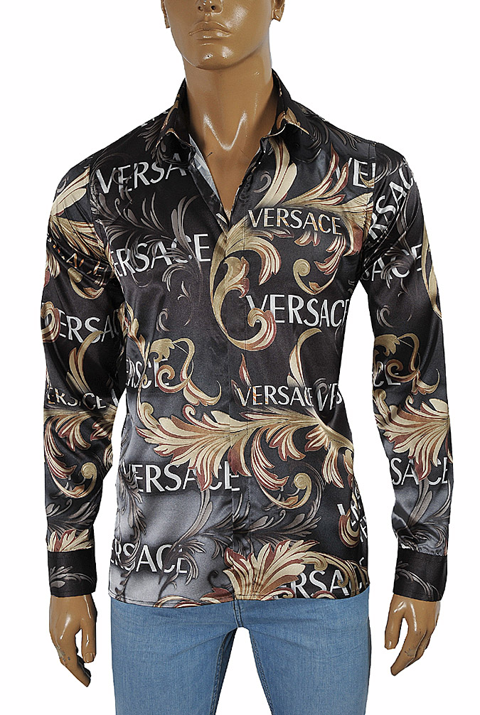 black versace dress shirt